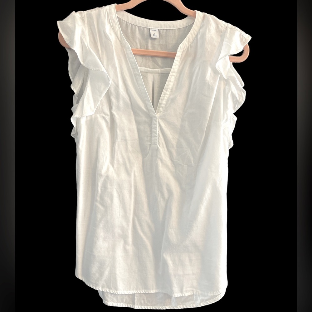 Old navy V-neck ruffle sleeve tank top